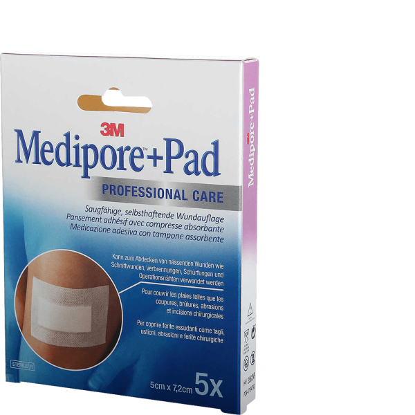 3M Medipore + Pad 5x7,2cm mit Wundkissen